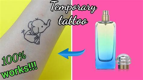 how to do a fake tattoo with paper and perfume|make a temporary tattoo with perfume.